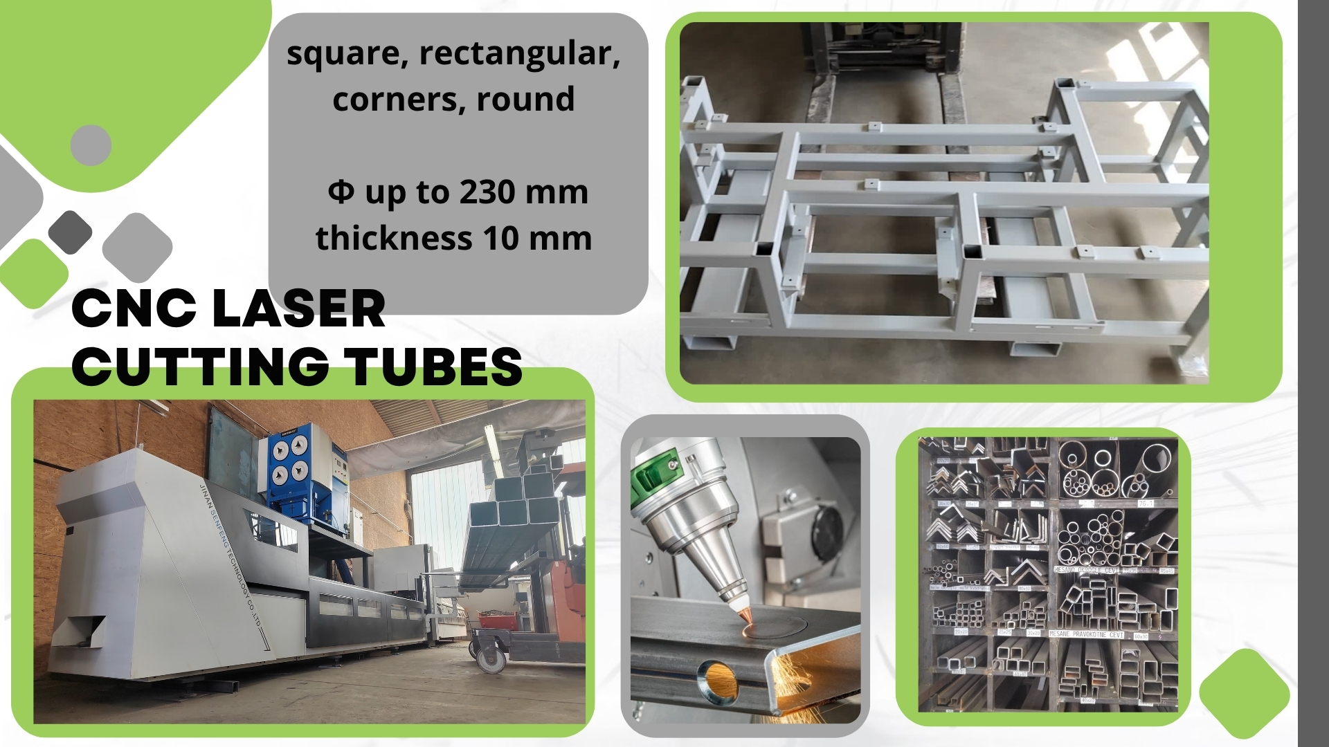 Laser cutting tubes